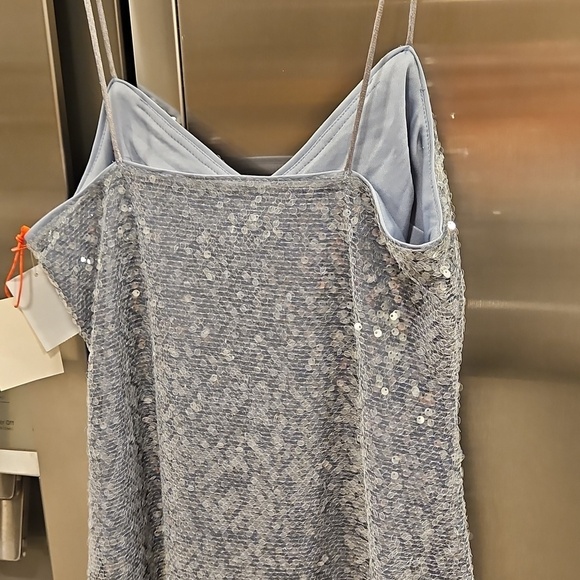 💕OPEN EDIT💕 Sequin Sleeveless Slipdress ~ Metallic Grey Folkstone XS NWT - Picture 12 of 16